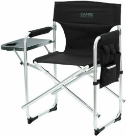 CAMPZ Aluminium Bestuurdersstoel, Zwart/grijs