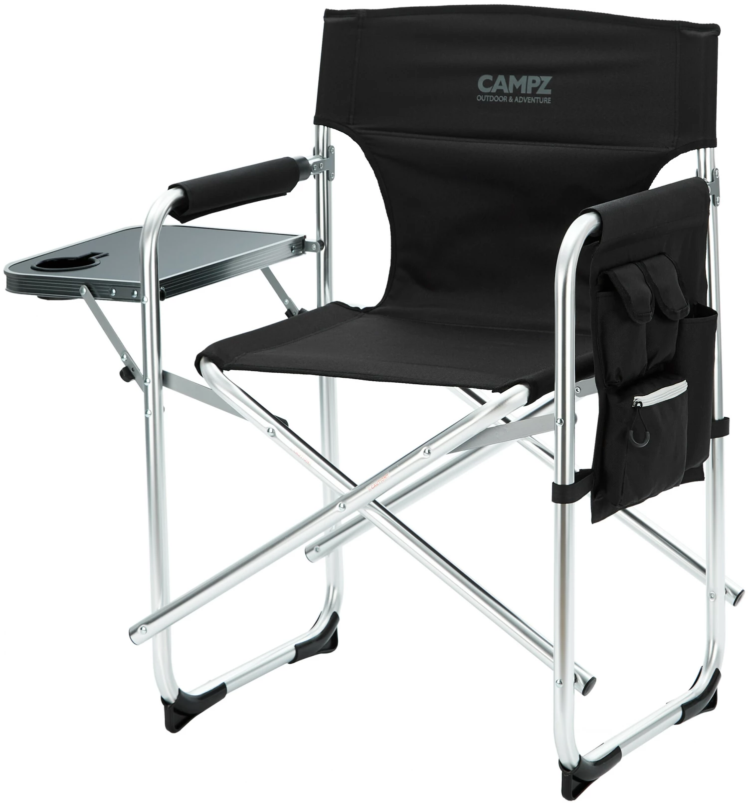 CAMPZ Aluminium Bestuurdersstoel, Zwart/grijs 3 CAMPZ Aluminium Bestuurdersstoel, Zwart/grijs