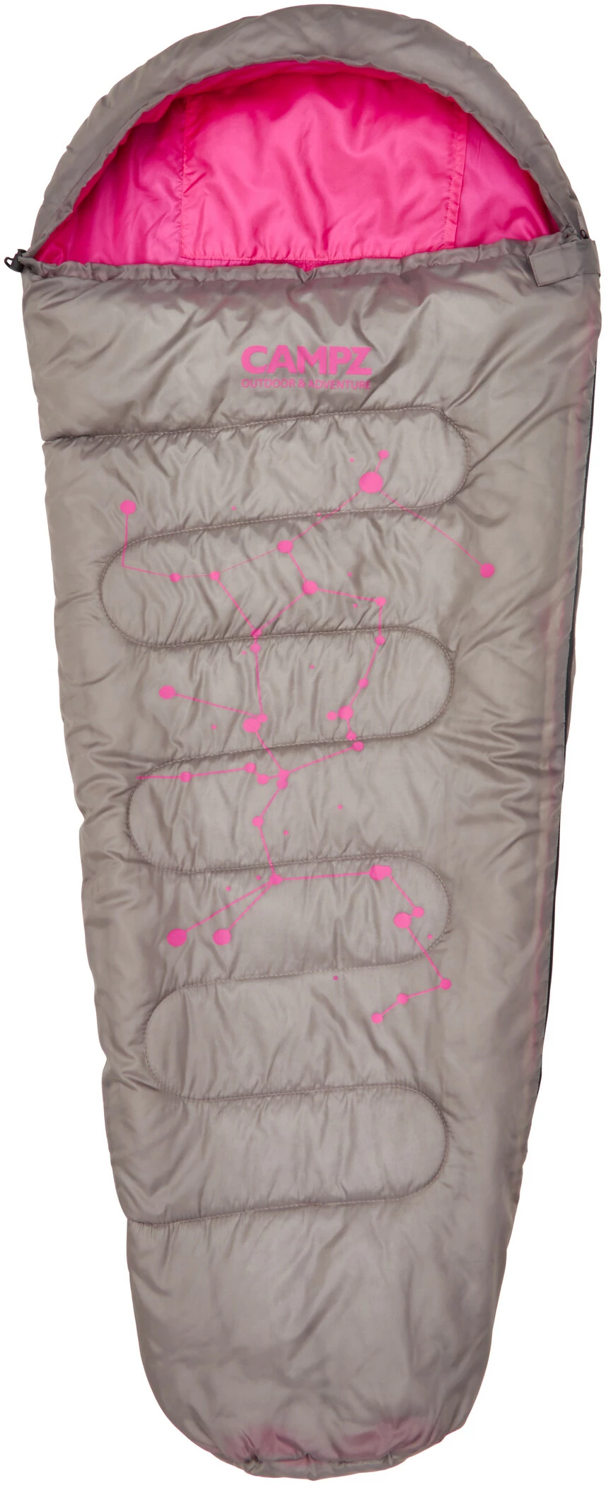 CAMPZ Astro Slaapzak Kinderen, Grijs/roze 3 CAMPZ Astro Slaapzak Kinderen, Grijs/roze