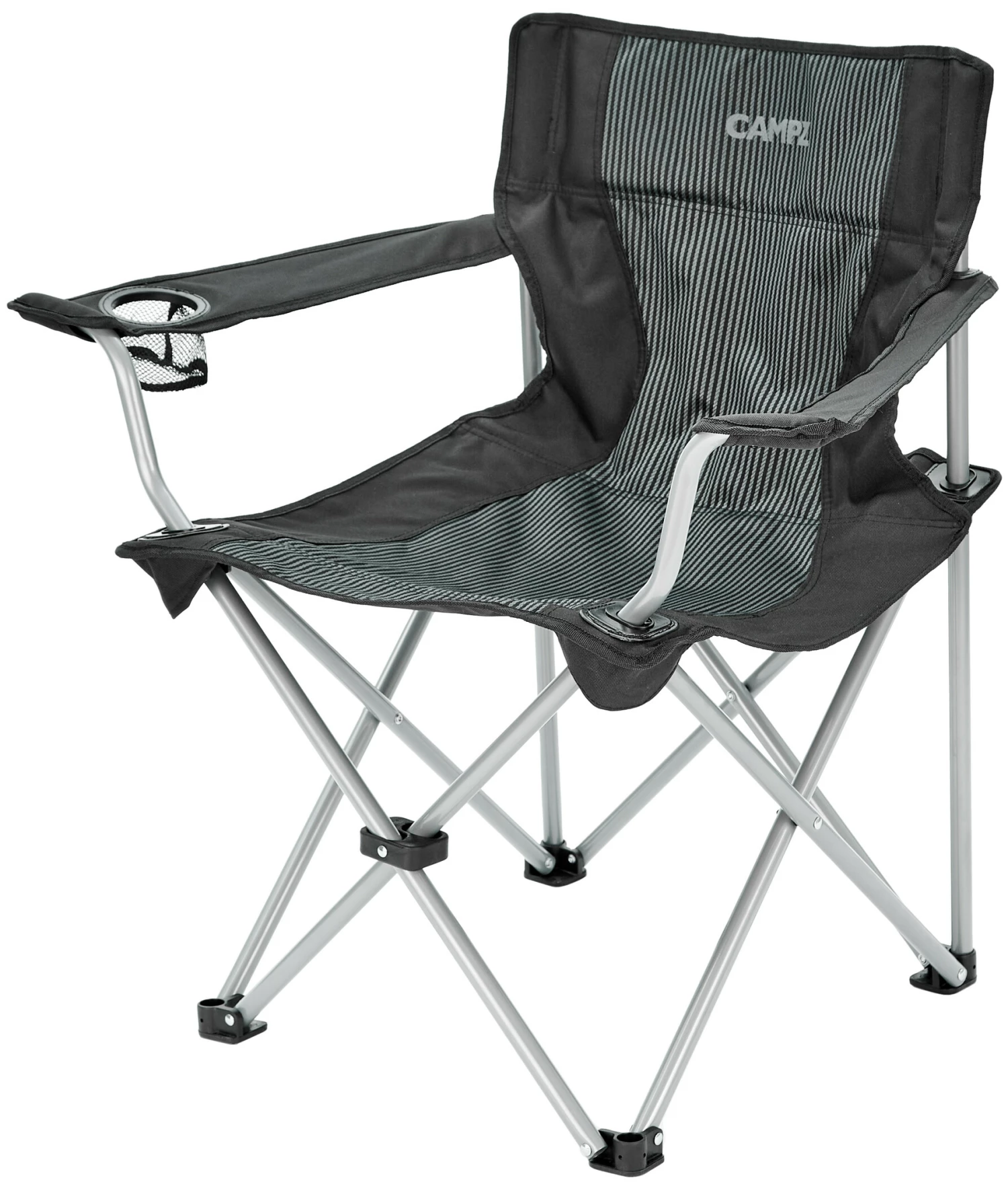 CAMPZ Aluminium Vouwstoel, Grijs/zwart 3 CAMPZ Aluminium Vouwstoel, Grijs/zwart