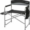 CAMPZ Vouwstoel Met Bijzettafel, Zwart/grijs