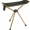 CAMPZ Aluminium Vouwkruk Vierkant, Zwart/goud -Nordisk Winkel campz folding stool aluminium black gold 1