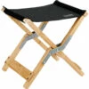 CAMPZ Opvouwbare Kruk Bamboe, Zwart/bruin -Nordisk Winkel campz lounger folding chair with detachable footrest black 1
