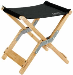 CAMPZ Opvouwbare Kruk Bamboe, Zwart/bruin