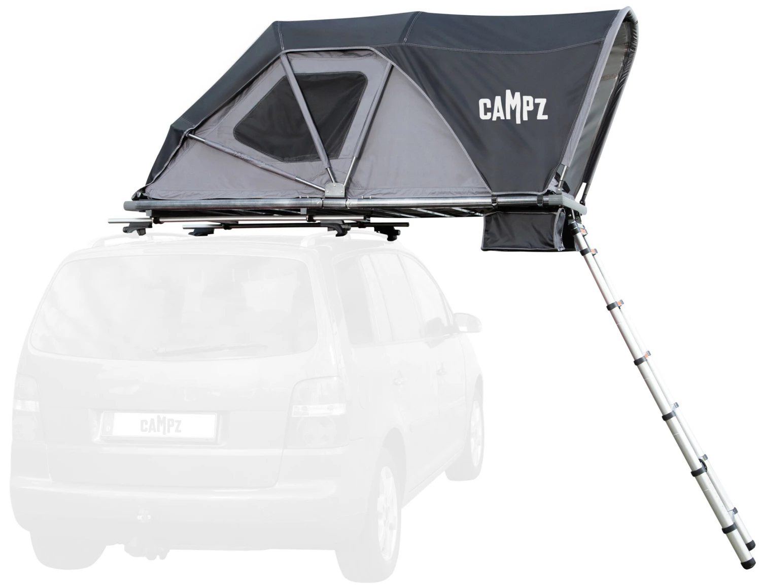 CAMPZ Softshell Autodaktent, Grijs/zwart 3 CAMPZ Softshell Autodaktent, Grijs/zwart
