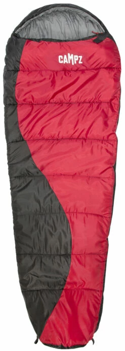 CAMPZ Trekker 300 Sleeping Bag Comfort, Rood/zwart
