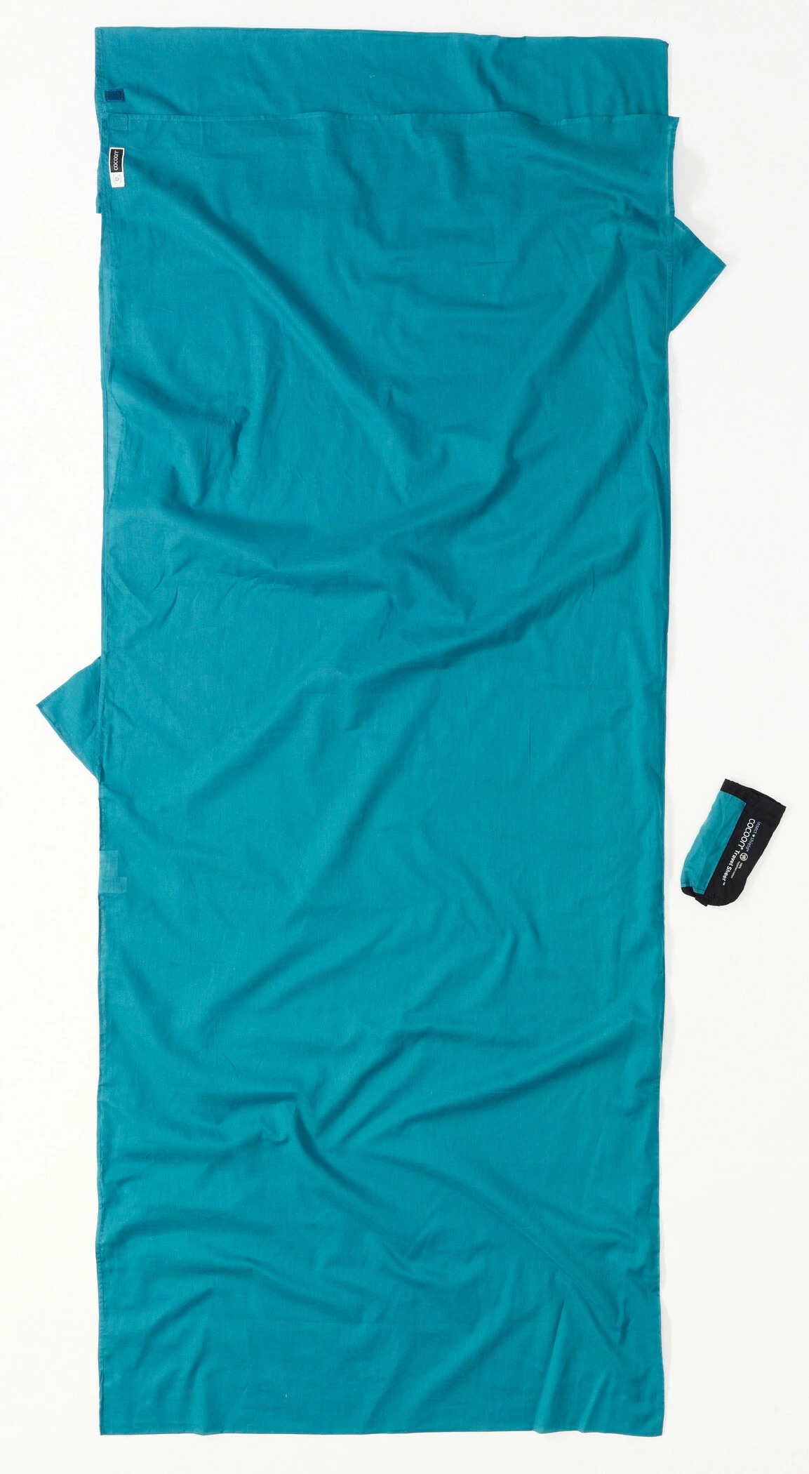 Cocoon Insect Shield Line TravelSheet Egyptisch Katoen, Blauw 3 Cocoon Insect Shield Line TravelSheet Egyptisch Katoen, Blauw