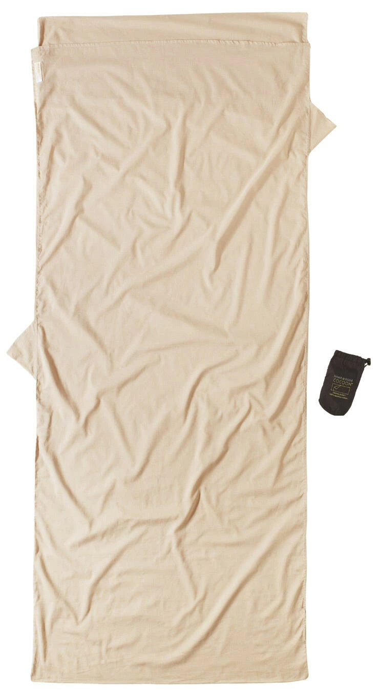 Cocoon Insect Shield Line TravelSheet Egyptisch Katoen, Beige 3 Cocoon Insect Shield Line TravelSheet Egyptisch Katoen, Beige