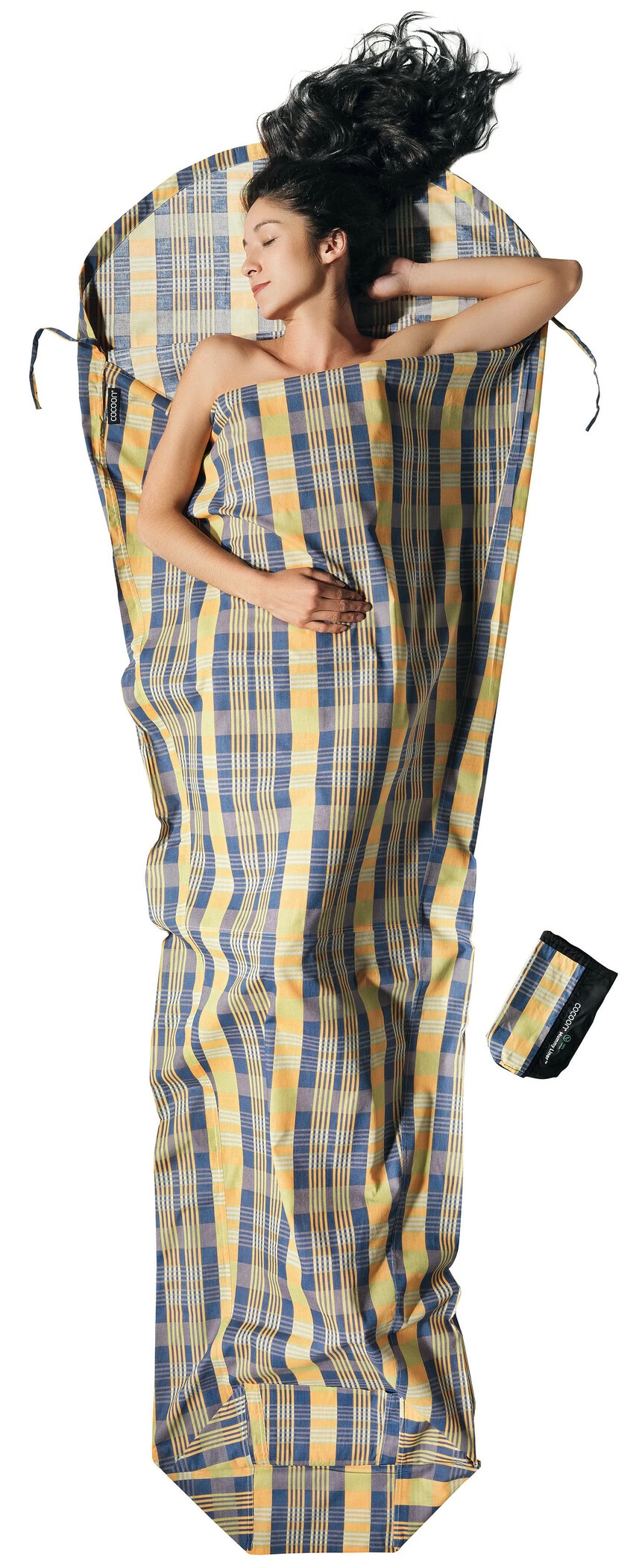 Cocoon MummyLiner Katoen, Beige/blauw 3 Cocoon MummyLiner Katoen, Beige/blauw