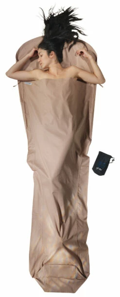 Cocoon MummyLiner Slaapzak Inlet Katoen, Bruin