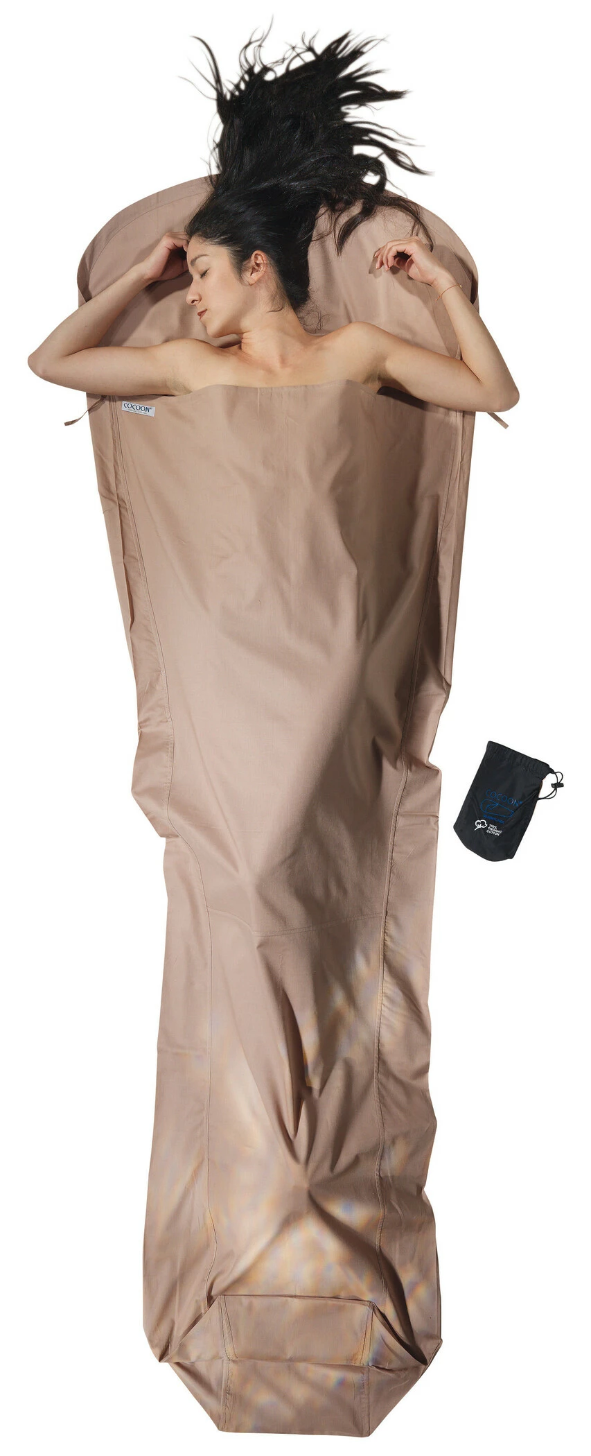 Cocoon MummyLiner Slaapzak Inlet Katoen, Bruin 3 Cocoon MummyLiner Slaapzak Inlet Katoen, Bruin