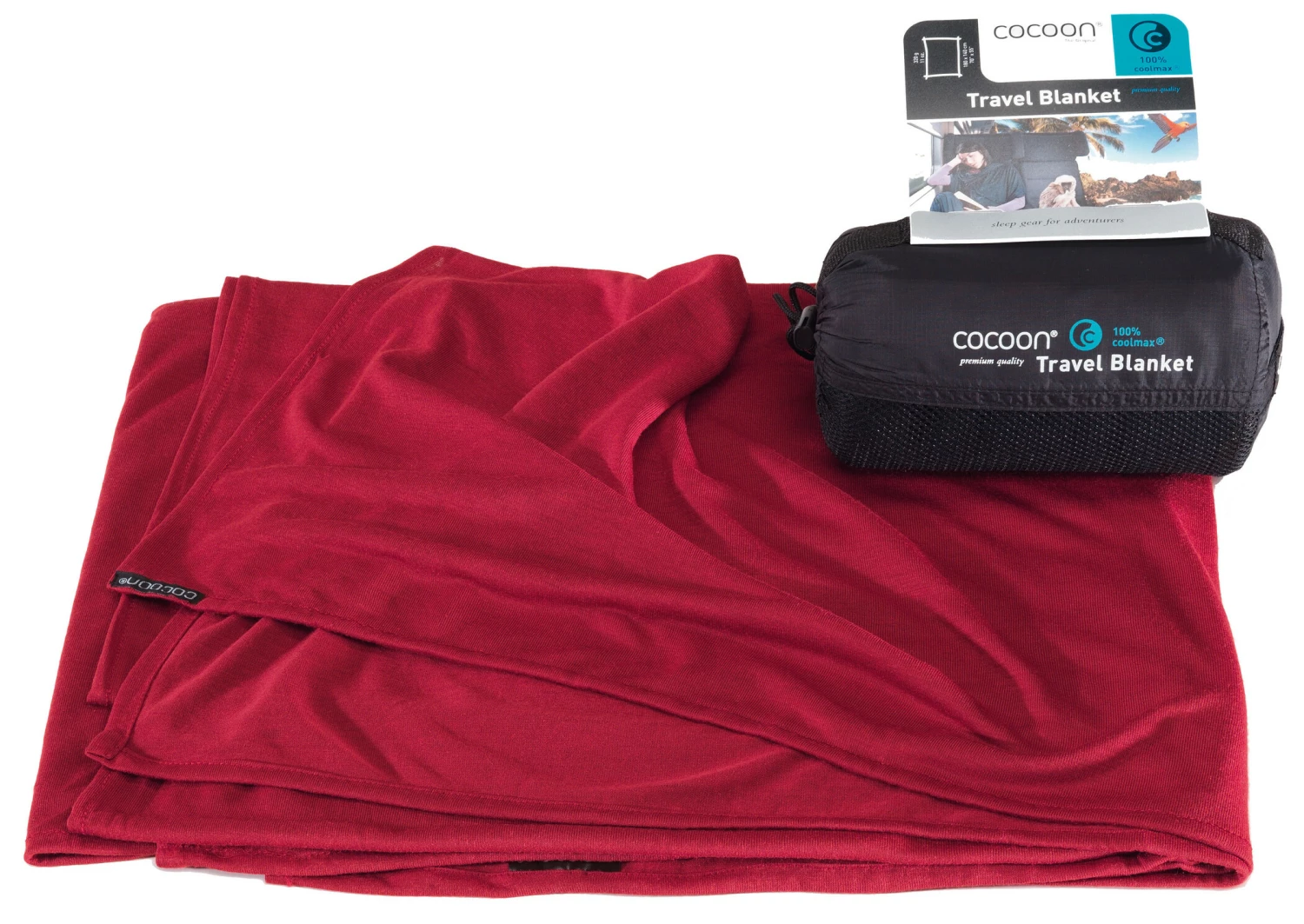 Cocoon Coolmax Reisdeken, Rood 3 Cocoon Coolmax Reisdeken, Rood