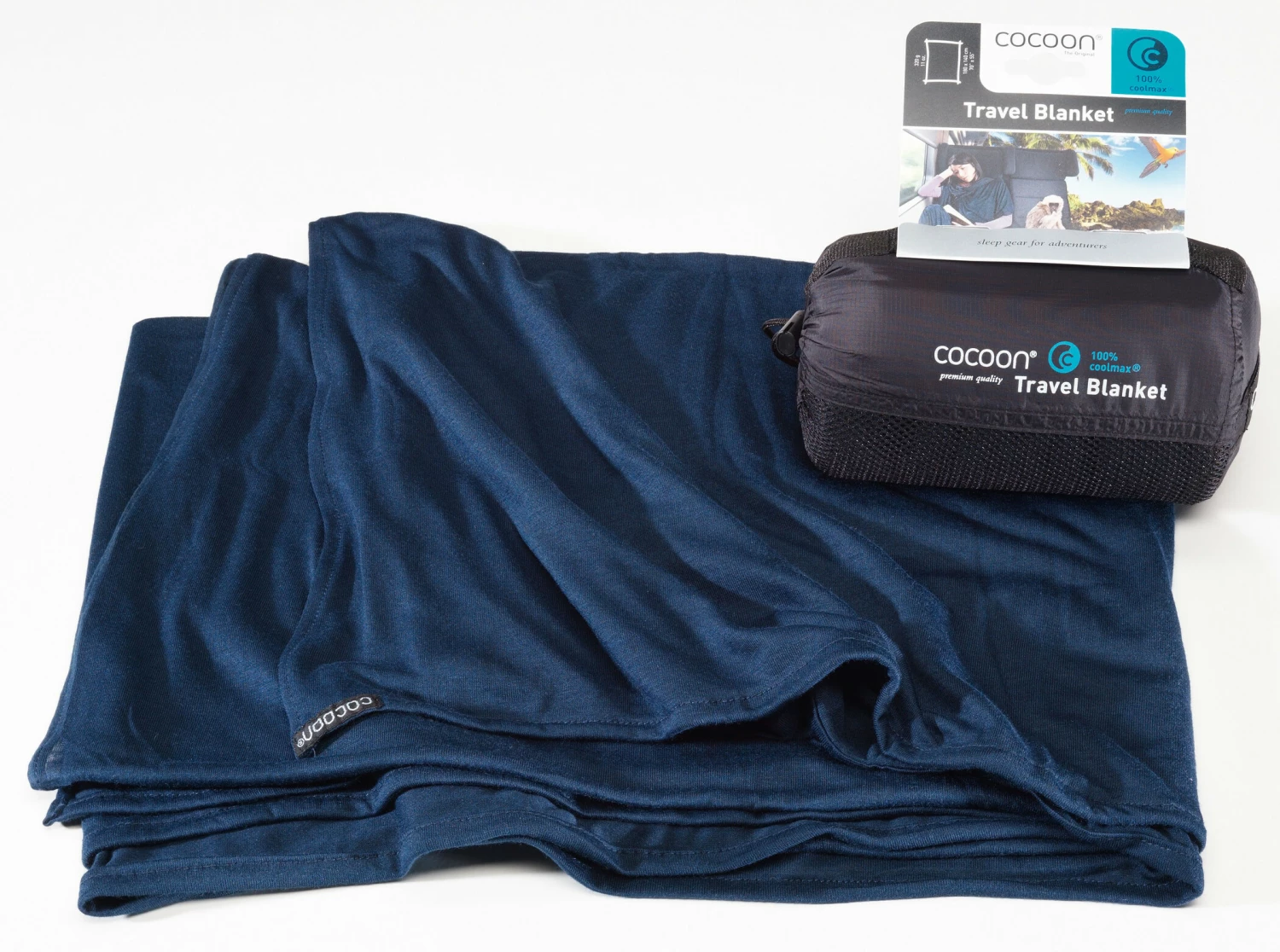 Cocoon Coolmax Reisdeken, Blauw 3 Cocoon Coolmax Reisdeken, Blauw