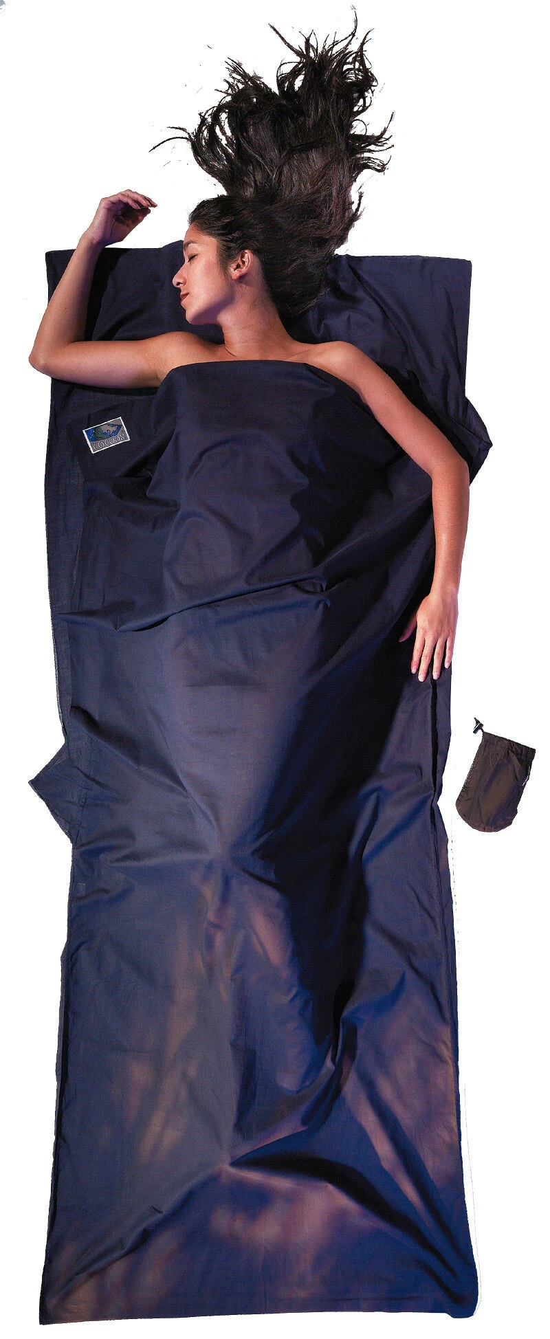 Cocoon TravelSheet Egyptisch Katoen, Blauw/violet 3 Cocoon TravelSheet Egyptisch Katoen, Blauw/violet