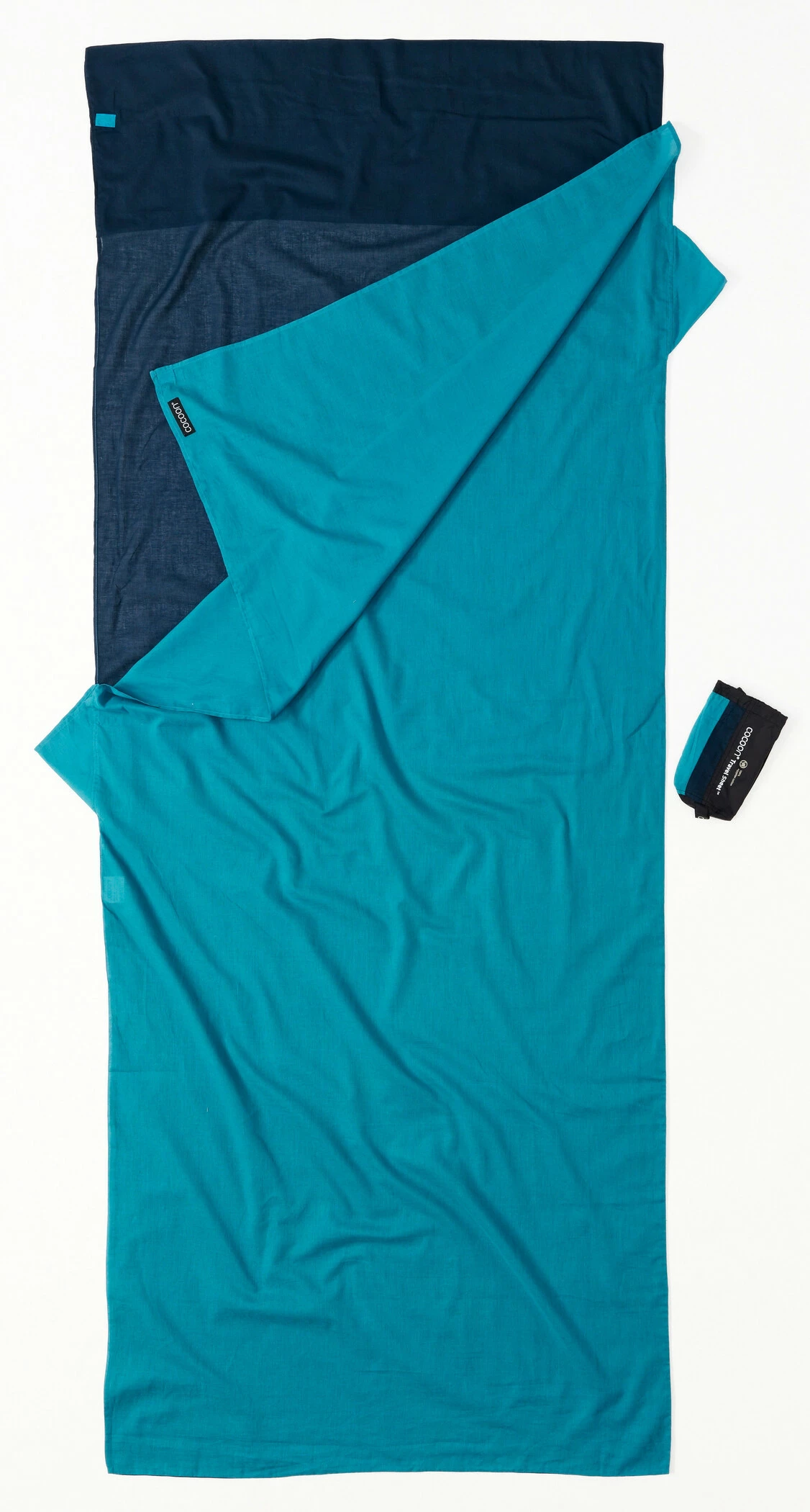 Cocoon TravelSheet Egyptisch Katoen, Blauw 3 Cocoon TravelSheet Egyptisch Katoen, Blauw