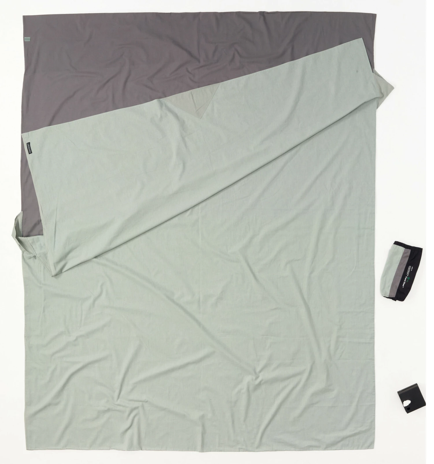 Cocoon TravelSheet Slaapzak Inlet Dubbele Maat Katoen, Grijs 3 Cocoon TravelSheet Slaapzak Inlet Dubbele Maat Katoen, Grijs