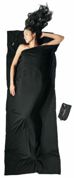 Cocoon TravelSheet Merino Wol, Zwart