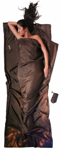 Cocoon TravelSheet Zijde, Bruin