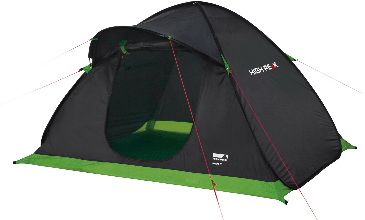 High Peak Swift 3 Tent, Zwart/groen 3 High Peak Swift 3 Tent, Zwart/groen