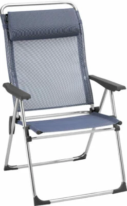 Lafuma Mobilier Alu Cham XL Campingstoel Met Cannage Phifertex, Blauw