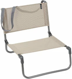 Lafuma Mobilier CB Beach Chair With Cannage Phifertex, Beige/zwart
