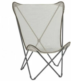 Lafuma Mobilier Maxi Pop Up Vouwstoel Met Cannage Phifertex, Beige/grijs