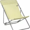 Lafuma Mobilier Maxi Transat Klapstoel Met Cannage Phifertex, Geel/grijs