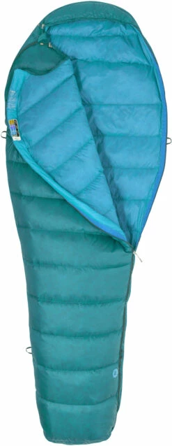 Marmot Micron 25 Sleeping Bag Long Women, Turquoise