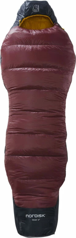 Nordisk Oscar -2° Curve Slaapzak L, Zwart/rood