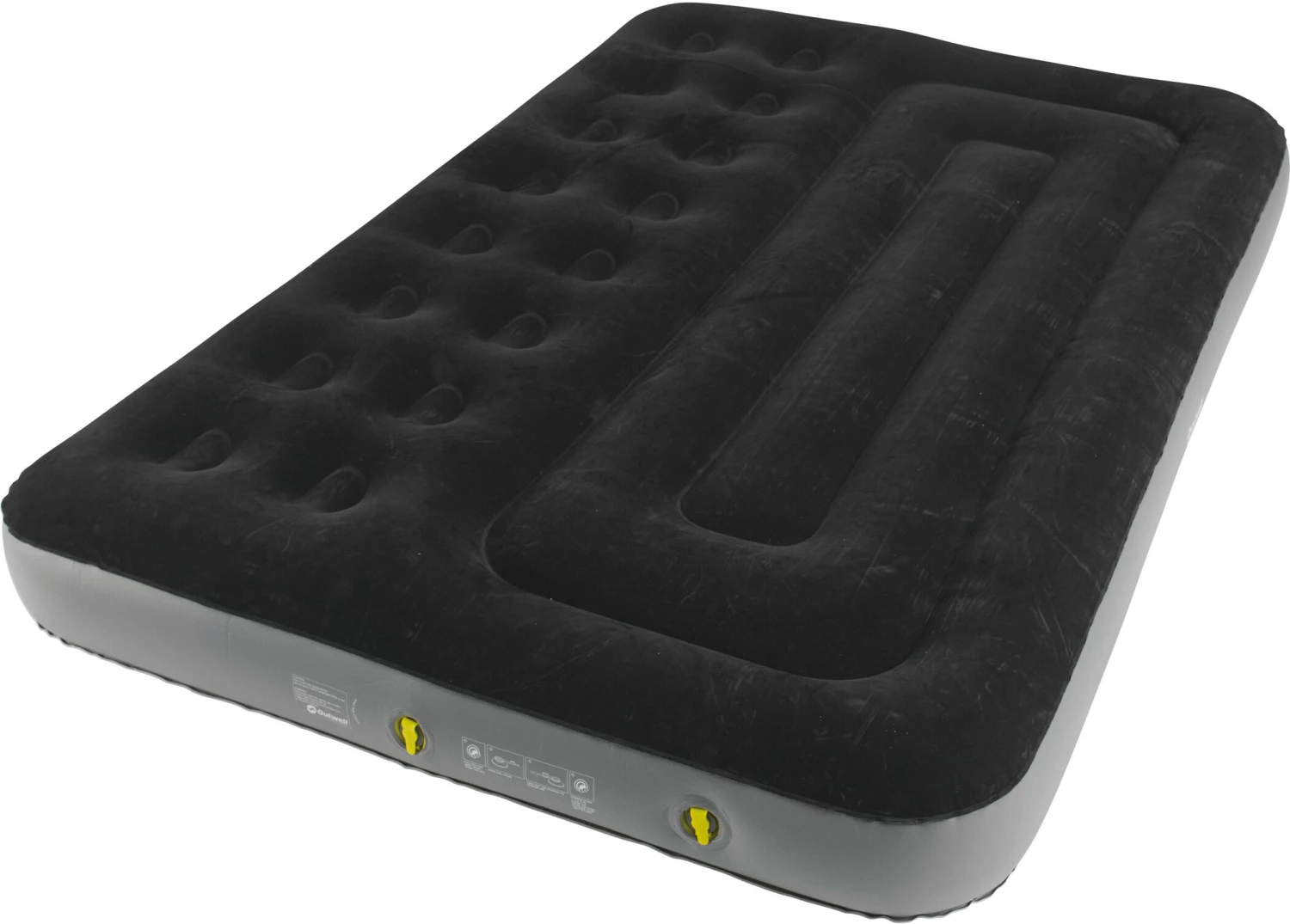 Outwell Classic Air Bed Double Two Chamber, Zwart/grijs 3 Outwell Classic Air Bed Double Two Chamber, Zwart/grijs