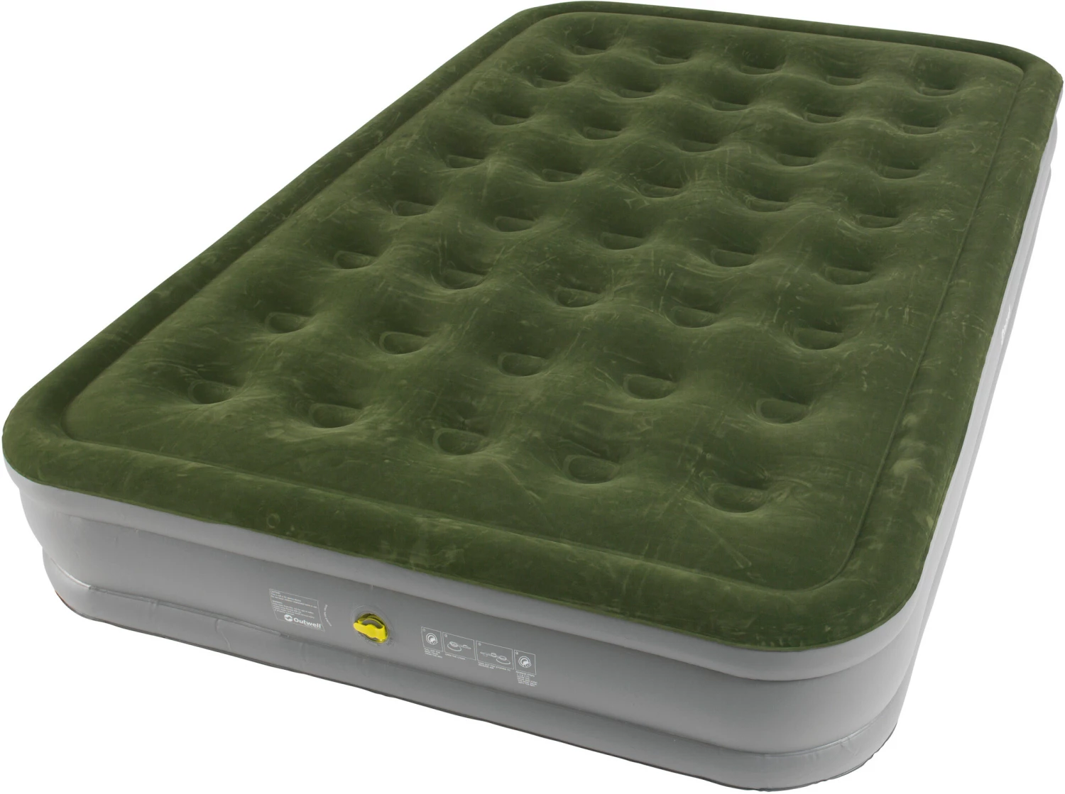 Outwell Excellent Air Bed Double, Groen/grijs 3 Outwell Excellent Air Bed Double, Groen/grijs