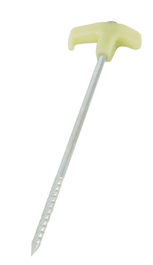 Outwell Spike Glow Peg Steel Tentharing, Zilver/geel 3 Outwell Spike Glow Peg Steel Tentharing, Zilver/geel