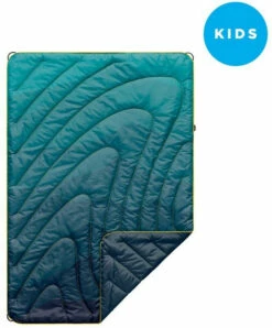 Rumpl Original Puffy Printed Deken 1 Persoon Jongeren, Petrol/blauw