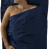 Sea To Summit Premium Cotton Travel Binnenbroek Traveller Met Kussenvak, Blauw -Nordisk Winkel sea to summit premium cotton travel liner traveller with pillow insert navy blue 1