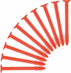 SwissPiranha RT150 Tent Pegs 10-Pieces With Säckli Bag, Rood